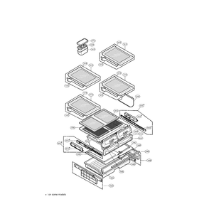Refrigerator Diagram and Parts List for LFC25760ST 00 LG Refrigerator
