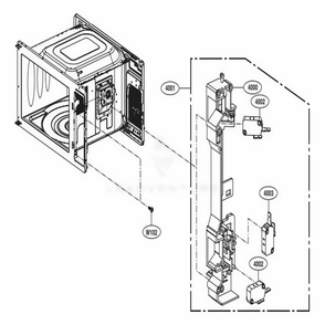 Larch Board Parts Diagram and Parts List for LMC2075SW CWHELNA LG Range