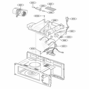Interior Parts 2 Diagram and Parts List for MH6140XKB ABKEWRP LG Wall Oven