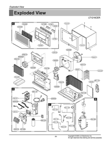 Diagram 1 Diagram and Parts List for LT1216CER AT1AUSL LG Air Conditioner