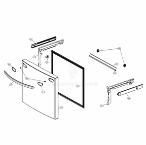 Door Parts 3 Diagram and Parts List for LRFXC2406D ASBCNA1 LG Refrigerator