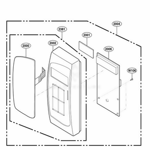 Controller Parts 2 Diagram and Parts List for 62463 ASBESEA LG Wall Oven
