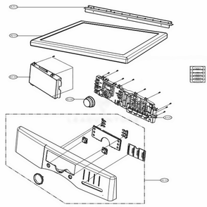Control Panel And Plate Assembly Diagram and Parts List for 81172 ABWESEU LG Dryer