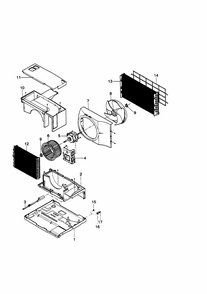 Air Handling And Cycle Diagram and Parts List for 58079074890  Kenmore Air Conditioner