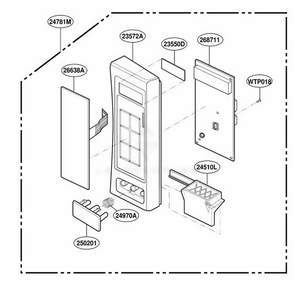 Part Location Diagram of 3572W0A149B LG Control Panel