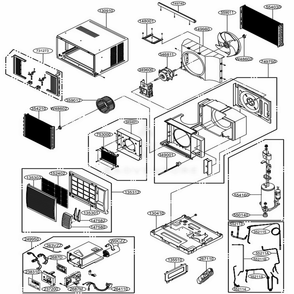 Main Diagram and Parts List for LW1216HR ASWAHDP LG Air Conditioner