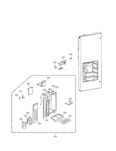 Dispenser Parts Diagram and Parts List for LFX25975SB 01 LG Refrigerator