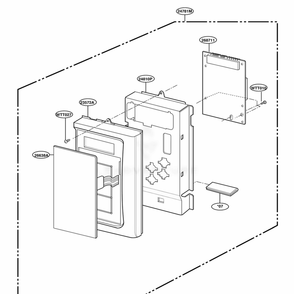 Controller Parts Diagram and Parts List for MH7130XEB3 B3EWRP LG Range