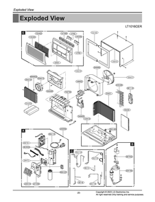 Diagram 1 Diagram and Parts List for LT1016CER AT1AUSH LG Air Conditioner