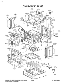 Lower Cavity Parts Diagram and Parts List for WCEK6419S ASTLSGN LG Range