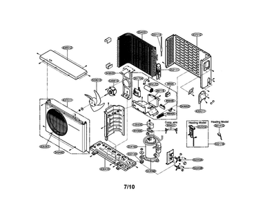 Room A/c Diagram and Parts List for LSUK2430HL  LG Air Conditioner