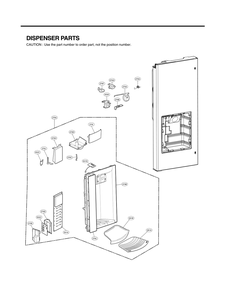 Dispenser Parts Diagram and Parts List for GC-L21AVSP ASTCNA2 LG Refrigerator