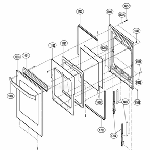 Lowerdoorparts Diagram and Parts List for LSWD305ST ASTLVKG LG Range