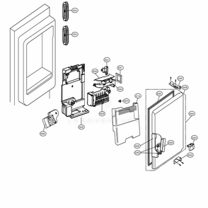 Ice Maker And Ice Bin Parts Diagram and Parts List for LSFXC2496S ASTCNA1 LG Refrigerator