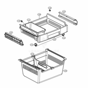 Freezer Parts Diagram and Parts List for 79412 ASWCSE0 LG Refrigerator