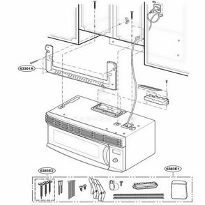 Installation Parts Diagram and Parts List for JVM1490CD ABSEGEU LG Range
