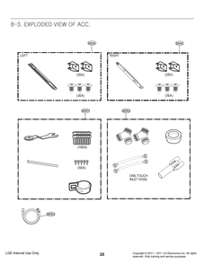Accessory Diagram and Parts List for WD200CB BBLEEUS LG Washer