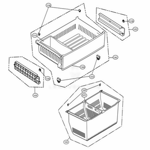 Freezer Parts Diagram and Parts List for 73053 ASTCSE0 LG Refrigerator