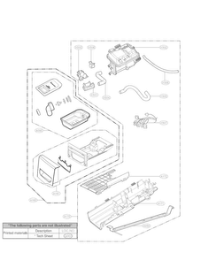 Panel Drawer Parts Diagram and Parts List for DLGX3371V  LG Dryer