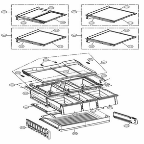 Refrigerator Parts Diagram and Parts List for LFCS31626S ASTCNA1 LG Refrigerator