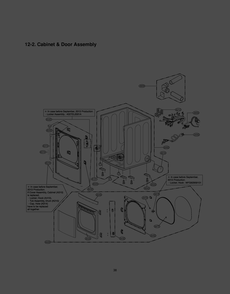 Cabinet And Door Assembly Diagram and Parts List for RN1385A ABWEEUS LG Dryer