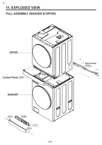 Diagram 1 Diagram and Parts List for W3S1CVK2RVS ARREEUS LG Washer Dryer Combo