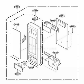 Control Panel Parts Diagram and Parts List for MT1078SGB SGEWRP LG Range