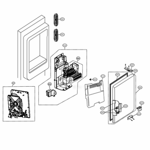 Ice Maker Parts Diagram and Parts List for LPXS30886D ASBCNA0 LG Refrigerator