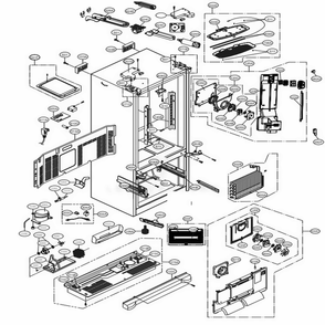 Case Parts Diagram and Parts List for 73059 AWBCSE1 LG Refrigerator