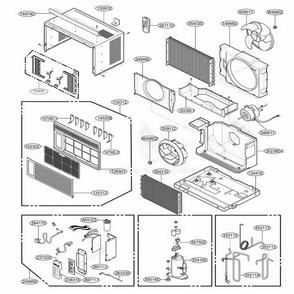 Main Diagram and Parts List for LW6511R AWYAHDP LG Air Conditioner