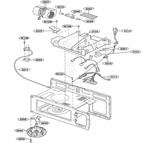 Interior Parts 2 Diagram and Parts List for 80599 CB1ESEA LG Range