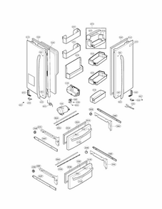 Door Parts Diagram and Parts List for 79571099111  Kenmore Refrigerator