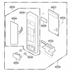 Control Panel Parts Diagram and Parts List for KCMS185JBL BKEKAD LG Wall Oven