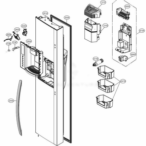 Freezer Door Diagram and Parts List for LSXS26366D ASBCNA5 LG Refrigerator