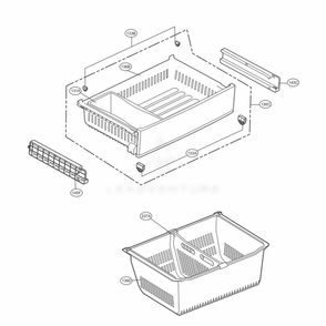 Freezer Parts Diagram and Parts List for 74145 ASTCSE0 LG Refrigerator