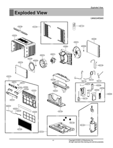 Lw6o24rsmx Diagram and Parts List for LW6024RSMX AT1AUSH LG Air Conditioner