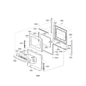 Door Diagram and Parts List for LRG3093SB 00 LG Range