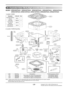 Diagram 1 Diagram and Parts List for ARNU073TAA4 ANWALUS LG Air Conditioner