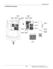 Diagram 1 Diagram and Parts List for ARWB144DAS4 AWGBLUS LG Air Conditioner