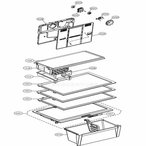 Main 2 Diagram and Parts List for GT515BWL ASWRGAP LG Refrigerator