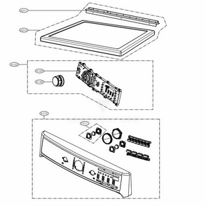 Control Panel And Plate Assembly Diagram and Parts List for 91963 ASTESEU LG Dryer
