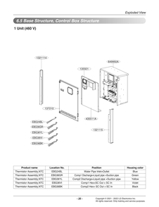 Diagram 6 Diagram and Parts List for ACHH020HBAB ABEAAAU LG Air Conditioner