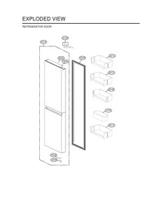 Refrigerator Door Diagram and Parts List for GC-B257SFZL APYCNA0 LG Refrigerator