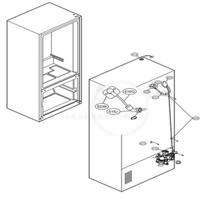Valve And Water Tube Parts Diagram and Parts List for LFX25974SW ASWCNA6 LG Refrigerator