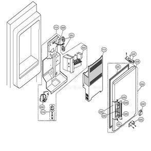 Part Location Diagram of EAU60943410 LG MOTOR, AC DISPENSER