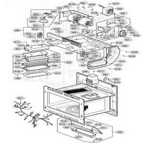 Part Location Diagram of 383EW1A098A LG PARTS ASSEMBLY