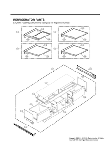 Refrigerator Parts Diagram and Parts List for GR-L24GHSJM ASTCNA2 LG Refrigerator