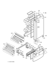 Door Parts Diagram and Parts List for LRDN20720BQ  LG Refrigerator