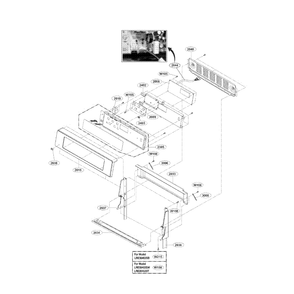 Controller Diagram and Parts List for LRE30453WW 01 LG Range