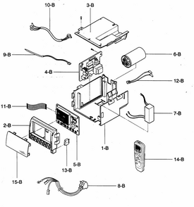 Part Location Diagram of 6711A20053B LG REMOTE CONTROLLER ASSEMB